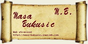 Maša Bukušić vizit kartica